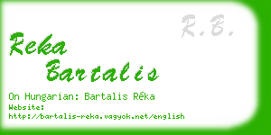 reka bartalis business card